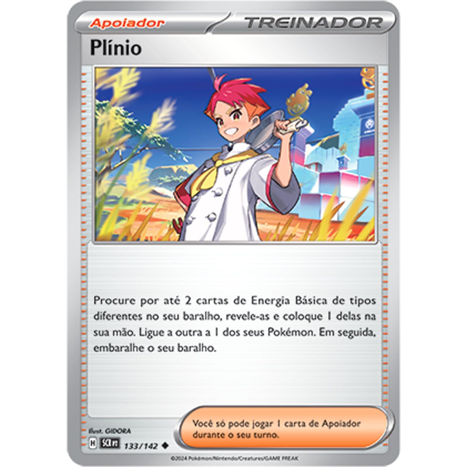 Carta Pokémon - Plínio 133/142 - Coroa Estelar - Copag Escala
